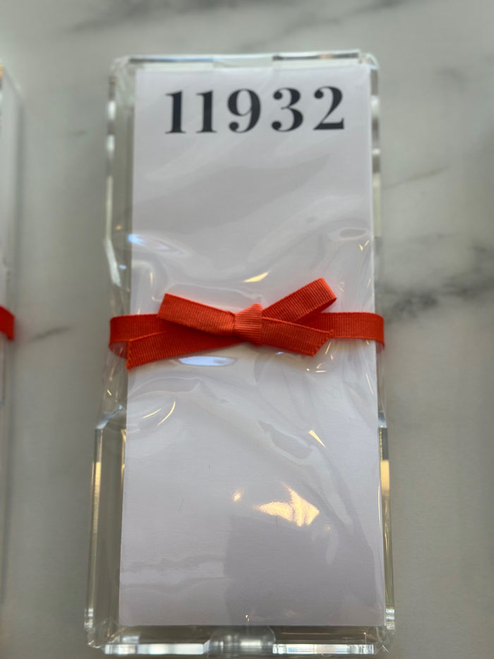 Lucite Note Pad