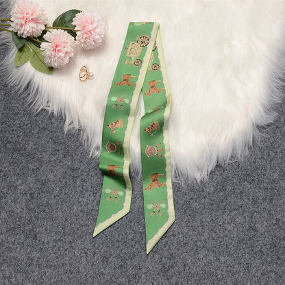 Luna Green Twilly Skinny Scarf