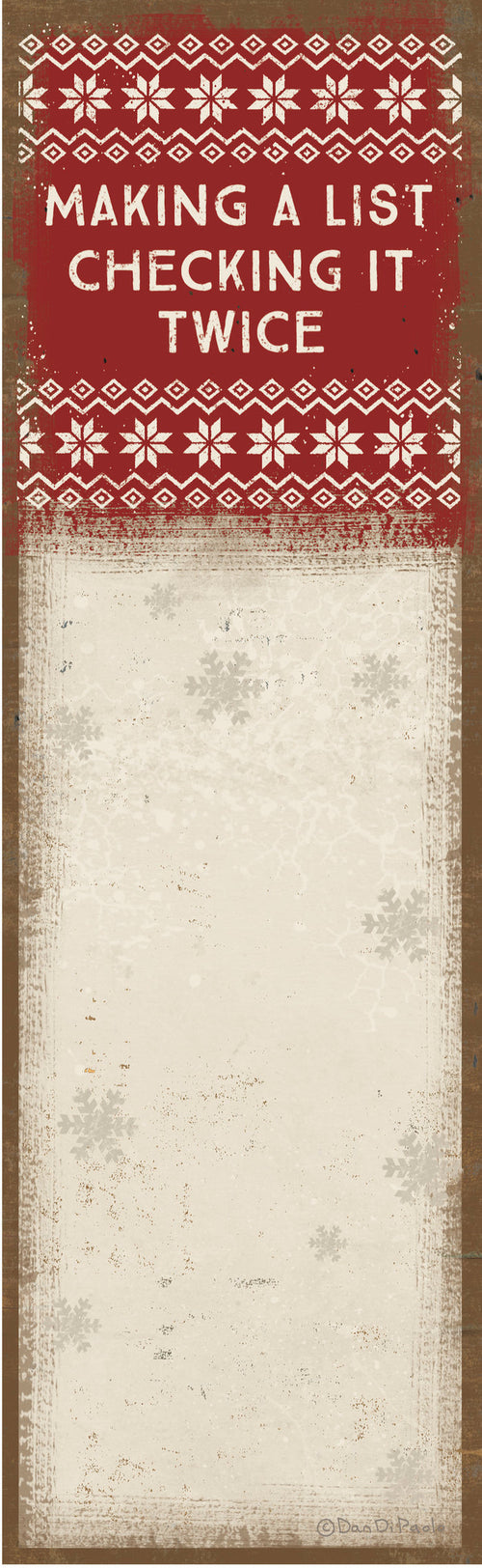 Magnetic Notepad for Christmas List "Making A List Checking It Twice" #100-C111