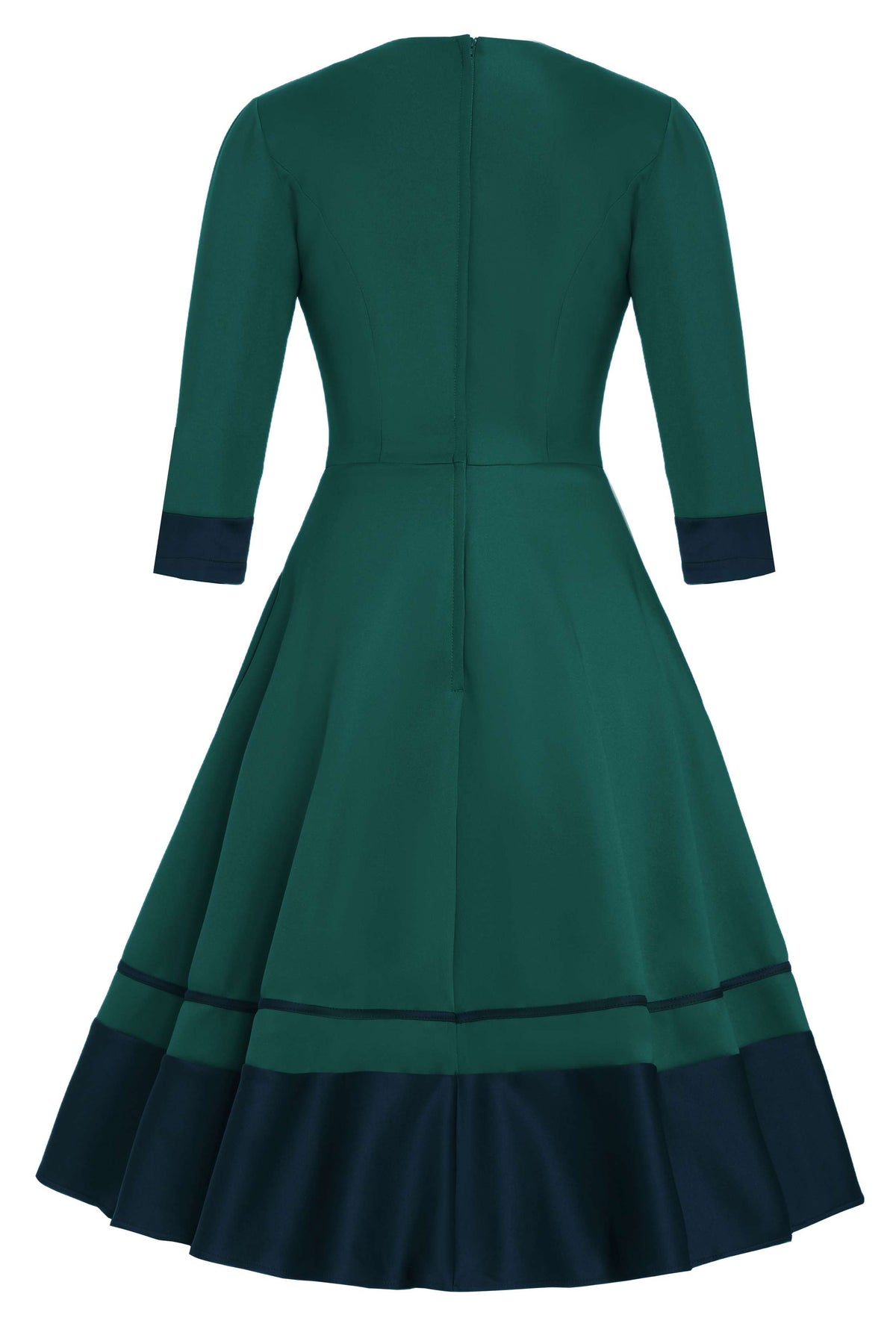 Maria Circle Dress in Green & Blue