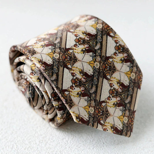 Men's Tie Horse Brown