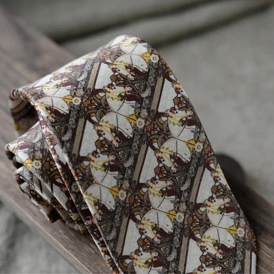 Men's Tie Horse Brown