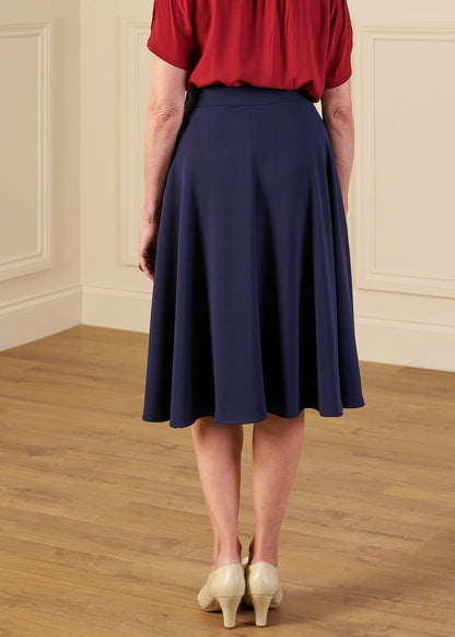 1940s Whirlaway Skirt - Navy
