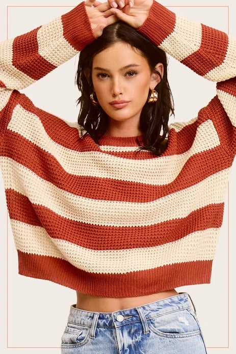 Nola Loose Fit Striped Sweater