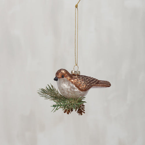 Partridge Glass Christmas Ornament #100-C227