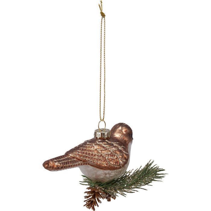 Partridge Glass Christmas Ornament #100-C227