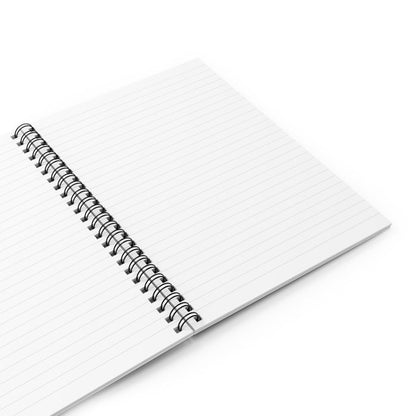 Paw Print Spiral Notebook — Black & White Cute Animal Journal (Ruled)