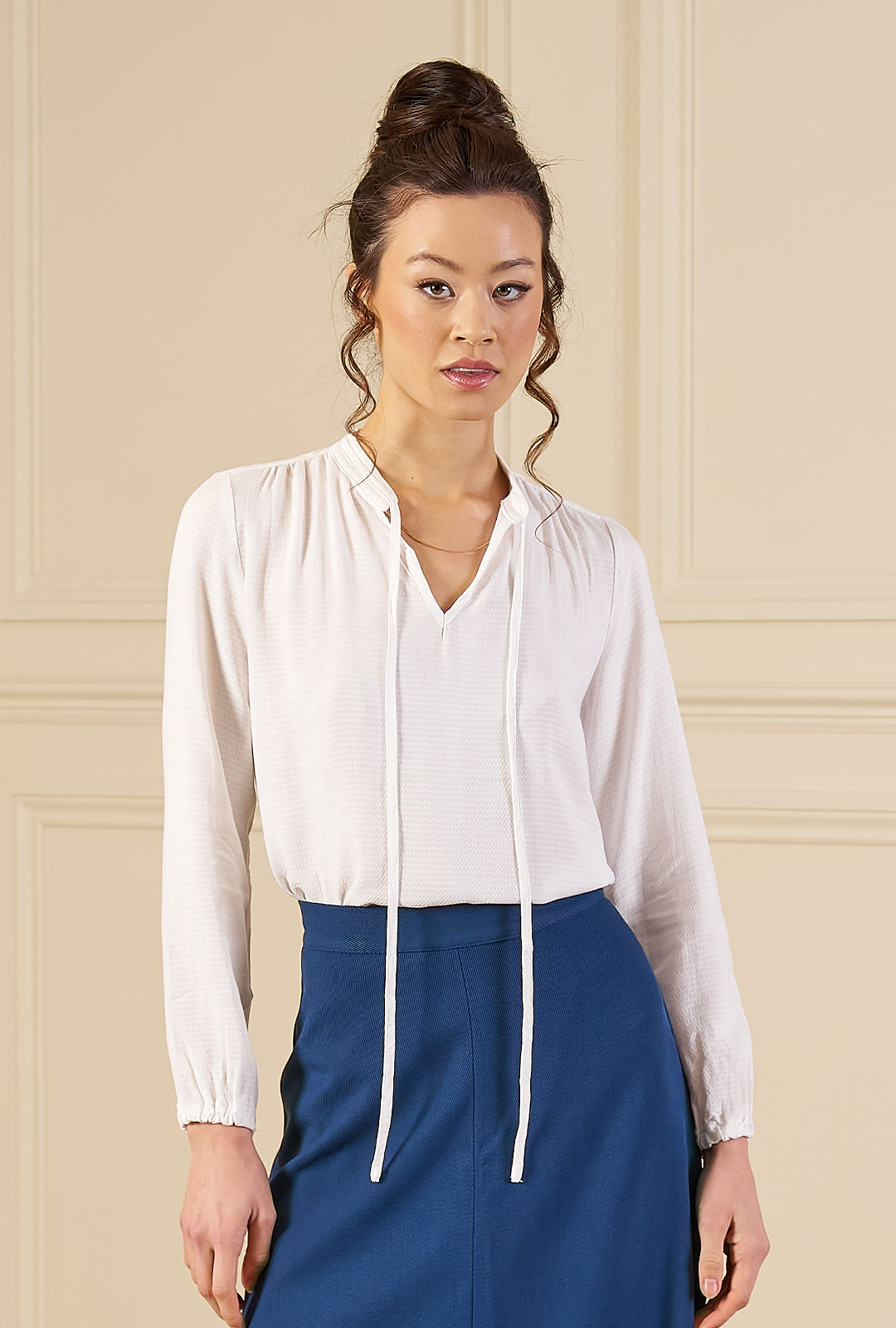1970s Peasant Blouse - Ivory