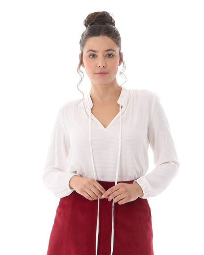 1970s Peasant Blouse - Ivory