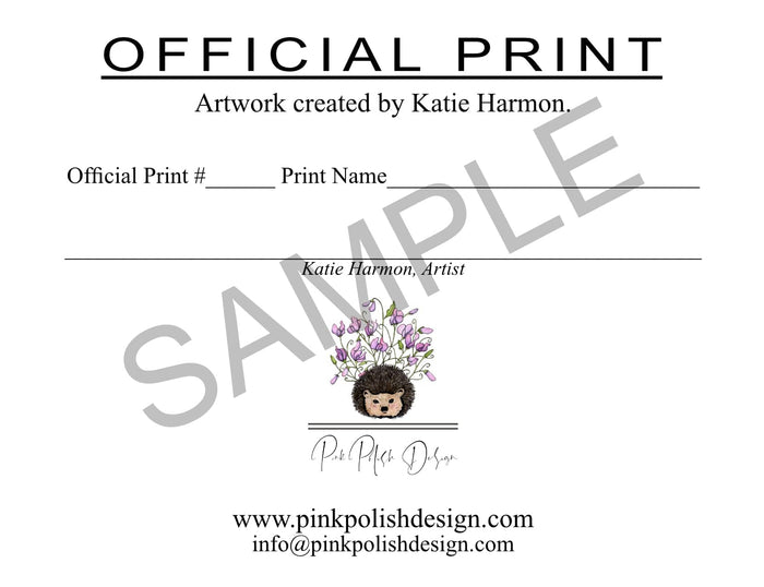 PinkPolish Design Art Prints "Home Sweet Mushroom" Watercolor Painting: Art Print