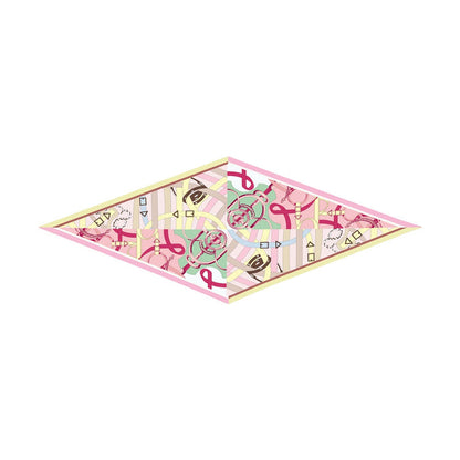 Reins Pink Silk Diamond Scarf