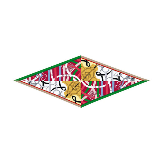 Reins Red Silk Diamond Scarf