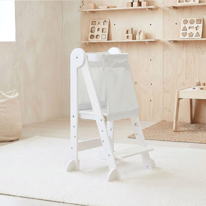 Removable Fabric Toddler Guard - Learning Tower | Ladder White