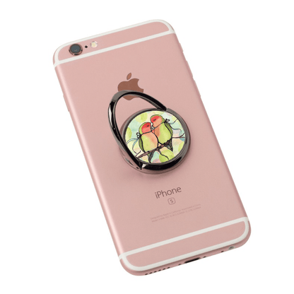 PinkPolish Design Mobile Phone Stands "Love Birds" Ring Style Phone Grip & Stand