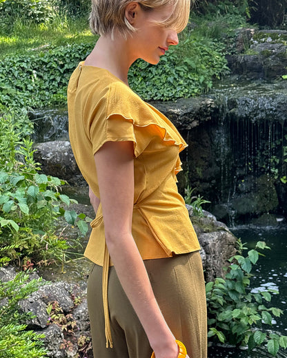 1930s Belle Blouse - Mustard