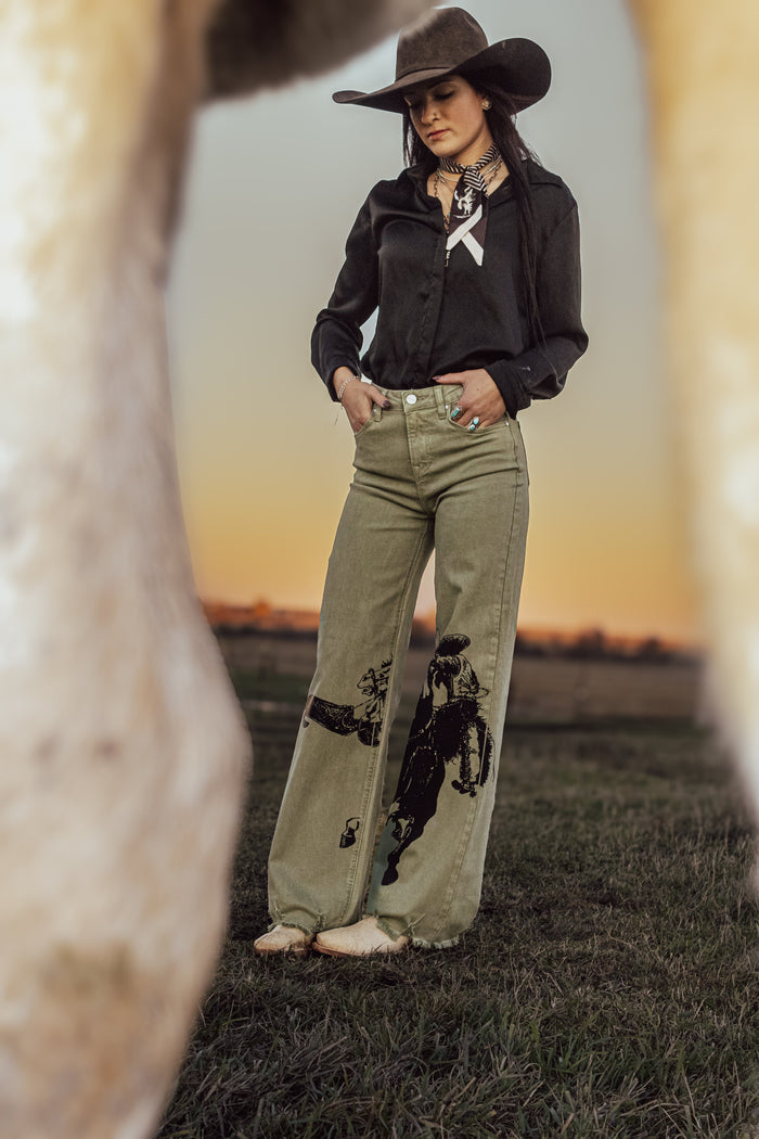 Sagebrush Tap dance denim in Sage *very limited edition*