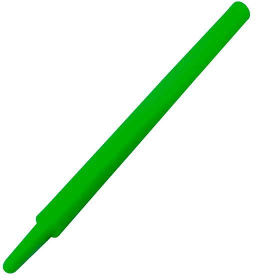 Sealing  / ID plug for 0.25cc straw, 47mm long, green, not sterile, 100/pk