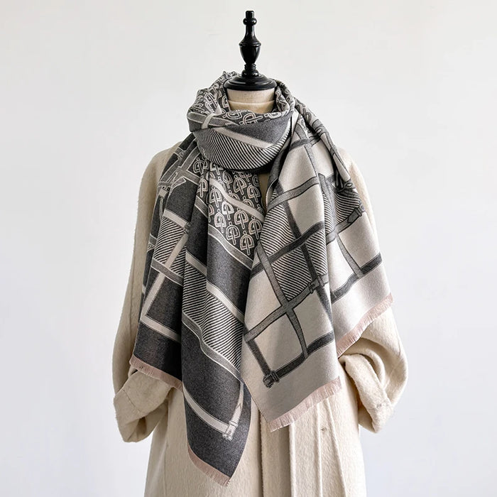 Seniga Pashmina Scarf Gray