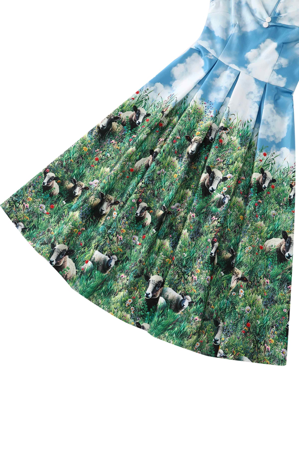Lily Sheep Field Off Shoulder Dress