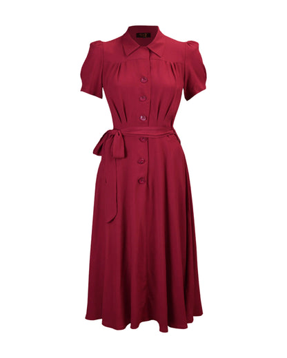 1940s Shirt-Waister Dress - Port