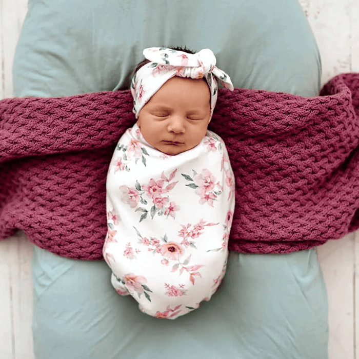 Snuggle Hunny Camille Organic Snuggle Swaddle &  Topknot Set