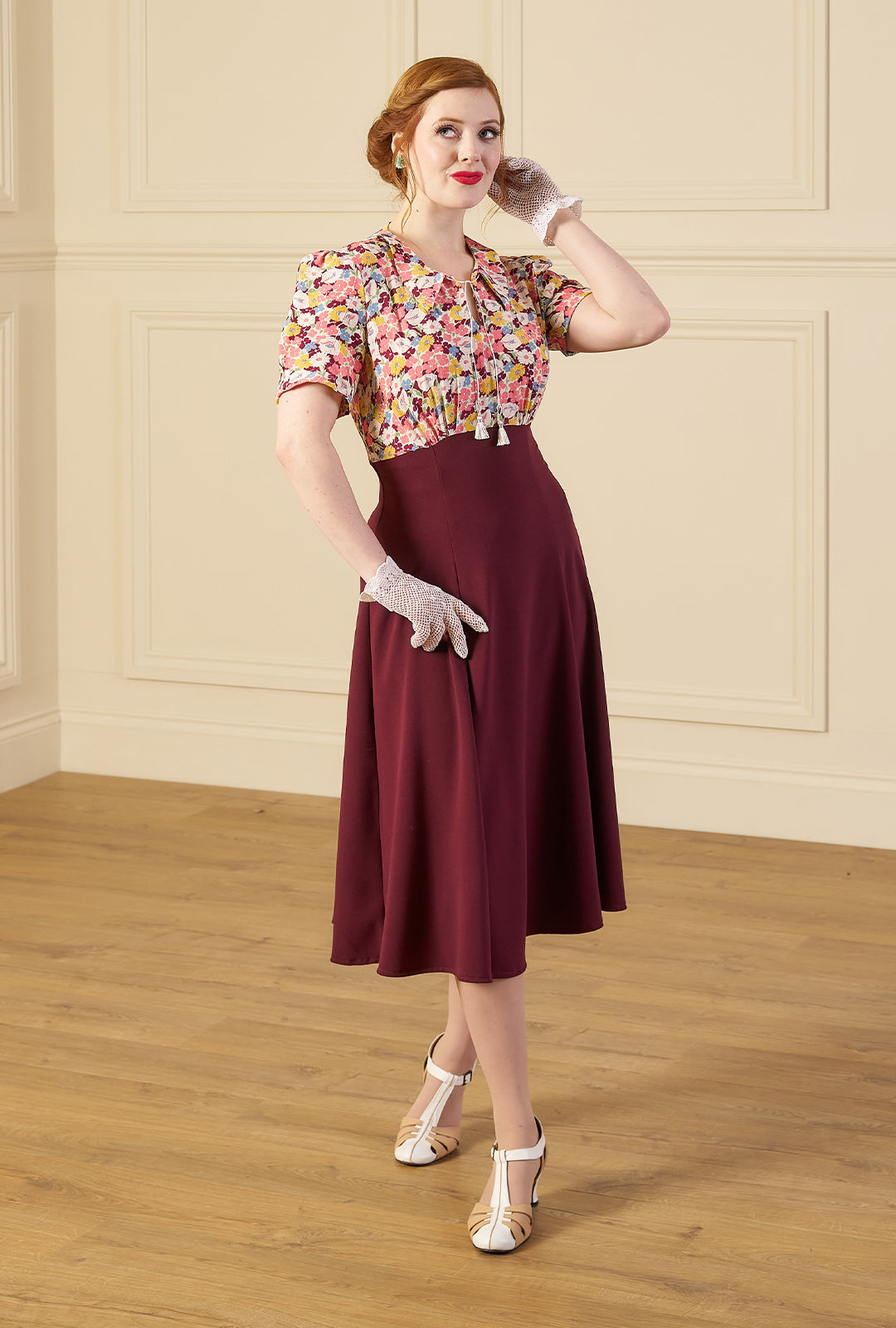 1940s Martha Tea Dress - Spring Parade