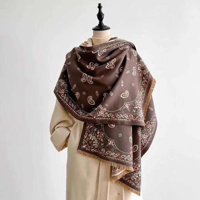 Susetta Pashmina Scarf Brown