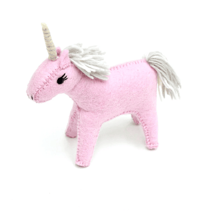 Tara Treasures Felt Pink Unicorn Toy