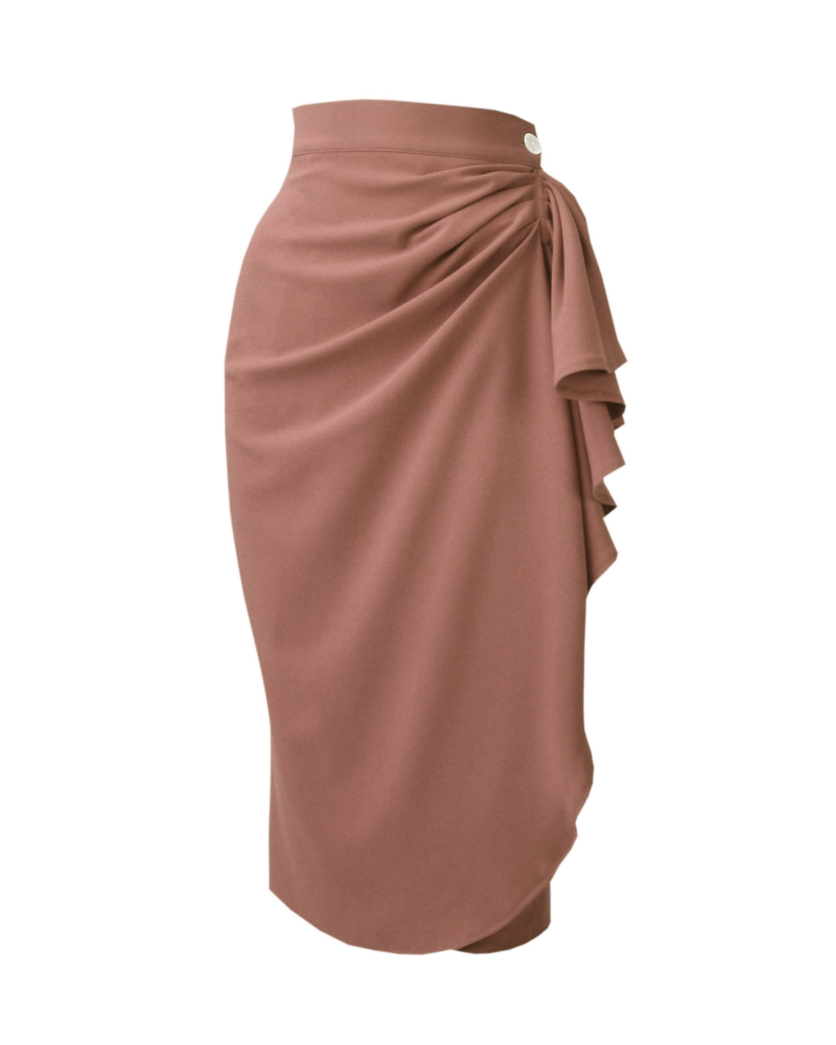 1940s Waterfall Skirt - Warm Taupe