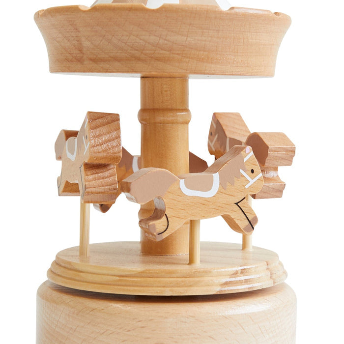 Wooden Musical Carousel - Horses