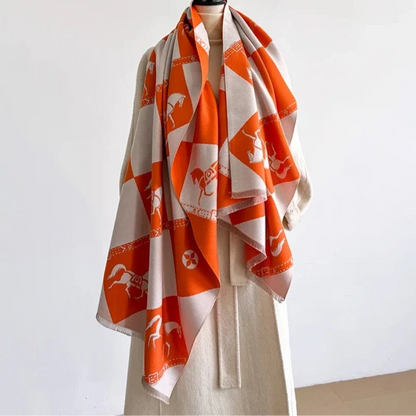 Zubiena Pashmina Scarf Orange